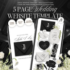 Wedding Website Template with RSVP (Envelope 05 - Black & White)