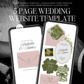 Wedding Website Template with RSVP (Pink & Green)