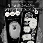 Wedding Website Template with RSVP (Photo Booth 01 - Black)