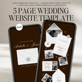 Wedding Website Template with RSVP (Burgundy)