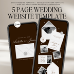 Wedding Website Template with RSVP (Burgundy)