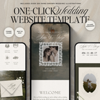 Lace Wedding Website Template with RSVP (Lace 0502)