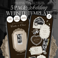 Wedding Website Template with RSVP (Photo Booth 01 - Brown)