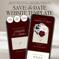 Old Money Save The Date Website Template (Burgundy)