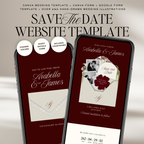 Old Money Save The Date Website Template (Burgundy)