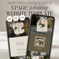 Old Money Lace Wedding Website Template with RSVP (Lace 03)
