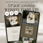 Old Money Lace Wedding Website Template with RSVP (Lace 03)