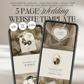 Old Money Lace Wedding Website Template with RSVP (Lace 02)