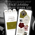 Wedding Website Template with RSVP (Olive Green & Burgundy)