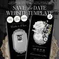 Save The Date Wedding Website Template (Photo Booth Animation 01 - Black)