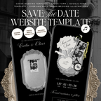 Save The Date Wedding Website Template (Photo Booth Animation 01 - Black)
