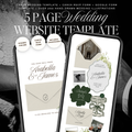 Wedding Website Template with RSVP (White & Green)