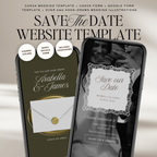 Old Money Save The Date Wedding Website Template (Olive)