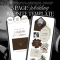Wedding Website Template with RSVP (Brown & Ivory)