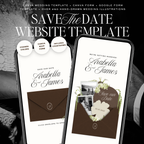 Save The Date Wedding Website Template (Brown & Ivory)