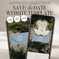 Heirloom Save The Date Website Template (Blue & Pink)