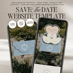 Heirloom Save The Date Website Template (Blue & Pink)