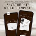 Save The Date Wedding Website Template (Burgundy)