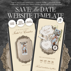 Save The Date Wedding Website Template (Photo Booth Animation 01 - Yellow)