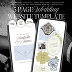Wedding Website Template with RSVP (Blue & Green)