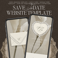 Lace Heart Save The Date Website Template (Lace 0201)