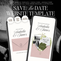 Save The Date Wedding Website Template (Pink & Green)
