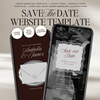 Old Money Save The Date Website Template (Burgundy)