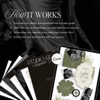 Wedding Website Template with RSVP (Envelope 06 - Sage Green + Ivory)