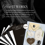 Wedding Website Template with RSVP (Envelope 05 - yellow, blue + brown)