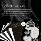 Wedding Website Template with RSVP (Photo Booth 01 - Black)