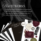 Wedding Website Template with RSVP (Envelope 06 - Green + Burgundy)