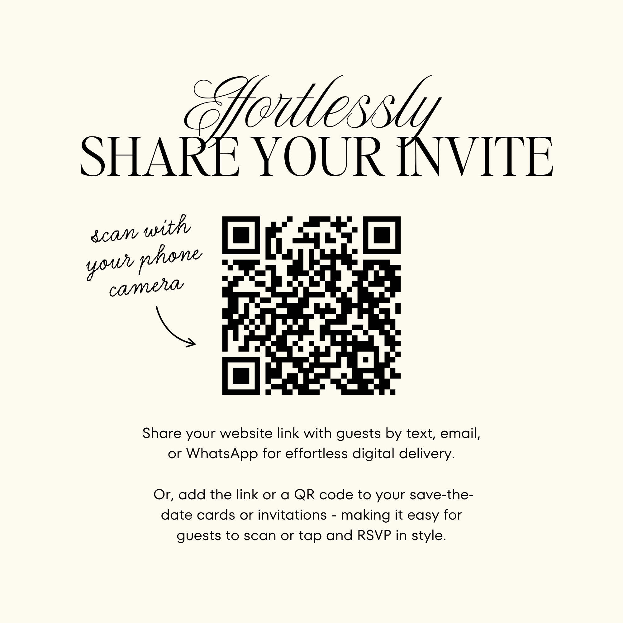 Save The Date Wedding Website Template (Photo Booth Animation 01 - Ivory)