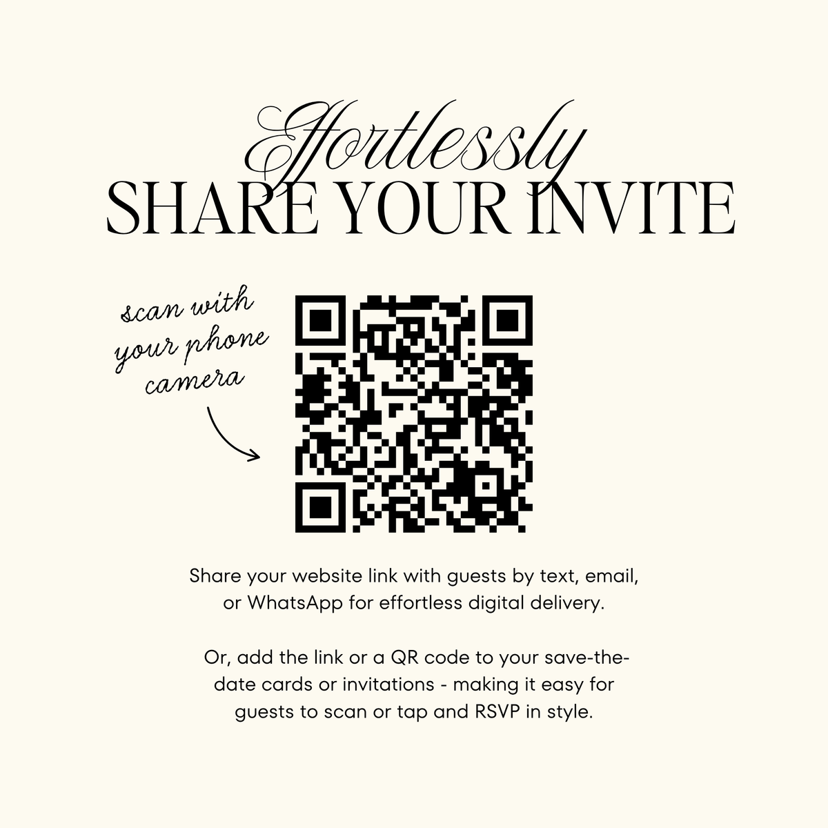 Save The Date Wedding Website Template (Envelope 05 - Black + White)