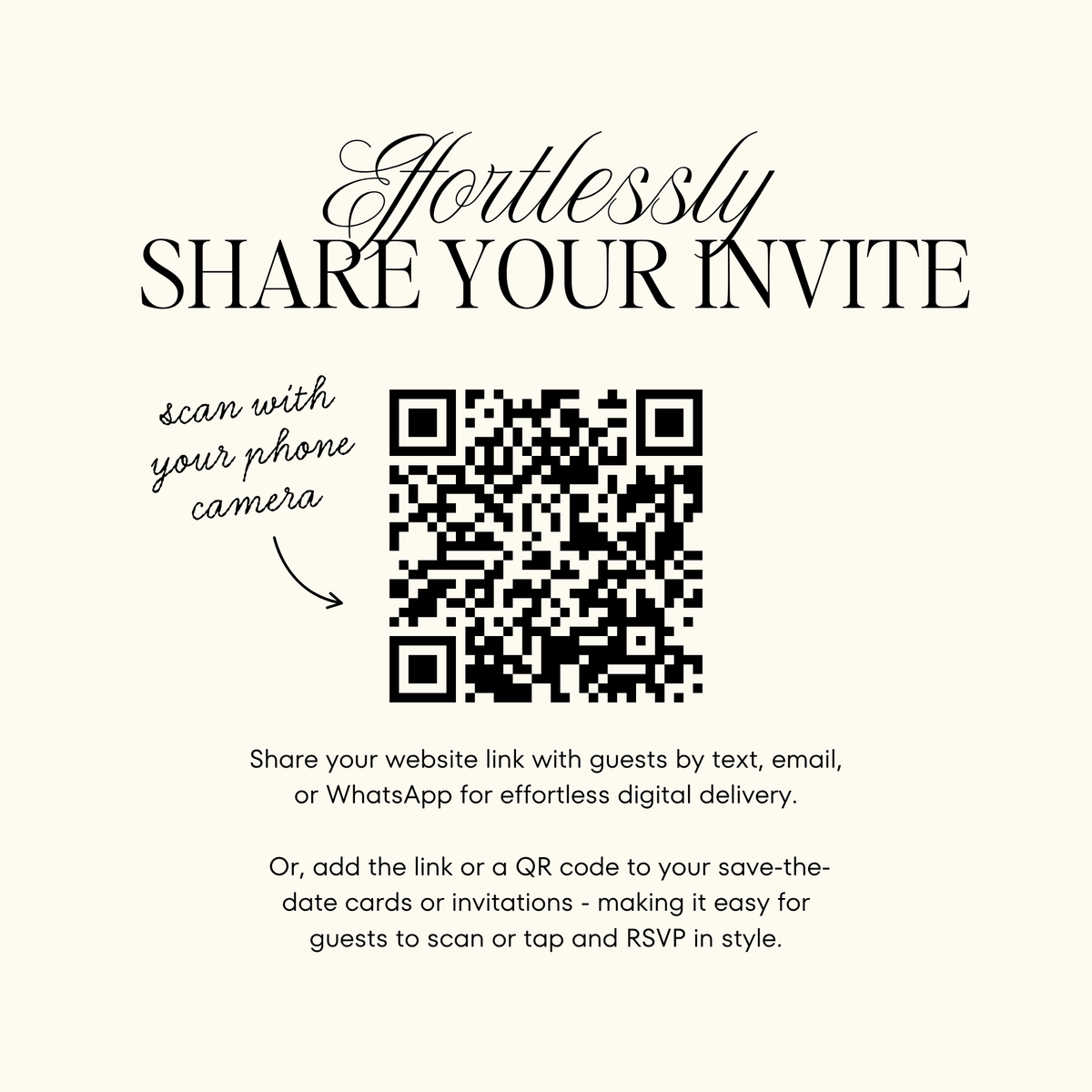 Save The Date Wedding Website Template (Envelope 07 - Ivory)