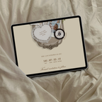Save The Date Wedding Website Template (Photo Booth Animation 01 - Yellow)