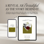 Save The Date Wedding Website Template (Olive Green & Burgundy)