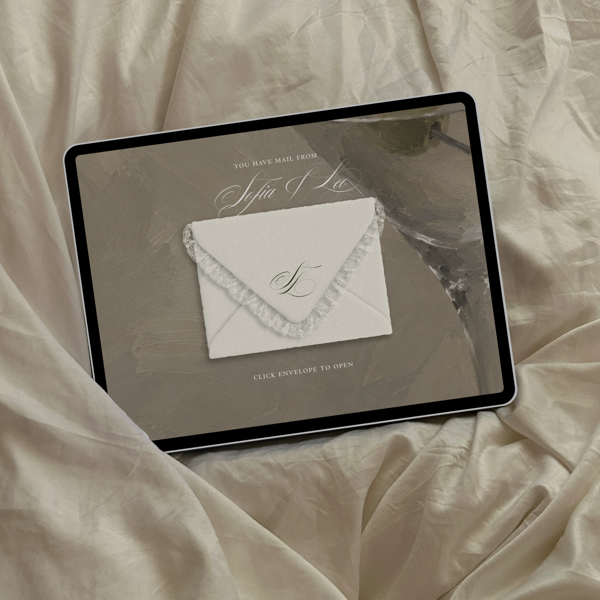Lace Heart Save The Date Website Template (Lace 0202)