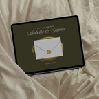 Old Money Save The Date Wedding Website Template (Olive)