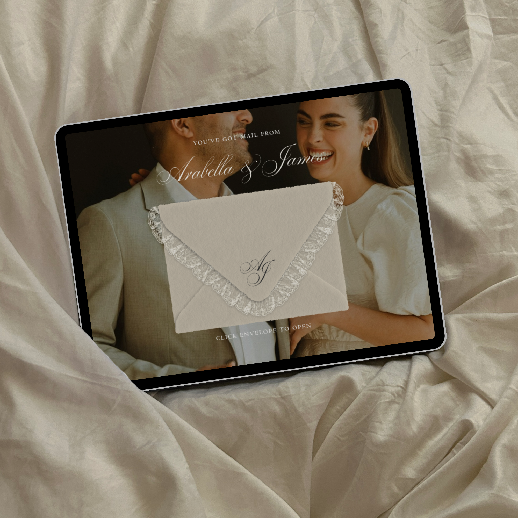 Old Money Save The Date Website Template (Lace 04)