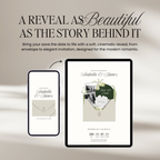 Save The Date Wedding Website Template (White & Green)