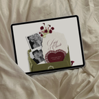 Save The Date Wedding Website Template (Envelope 07 - Green + Burgundy)