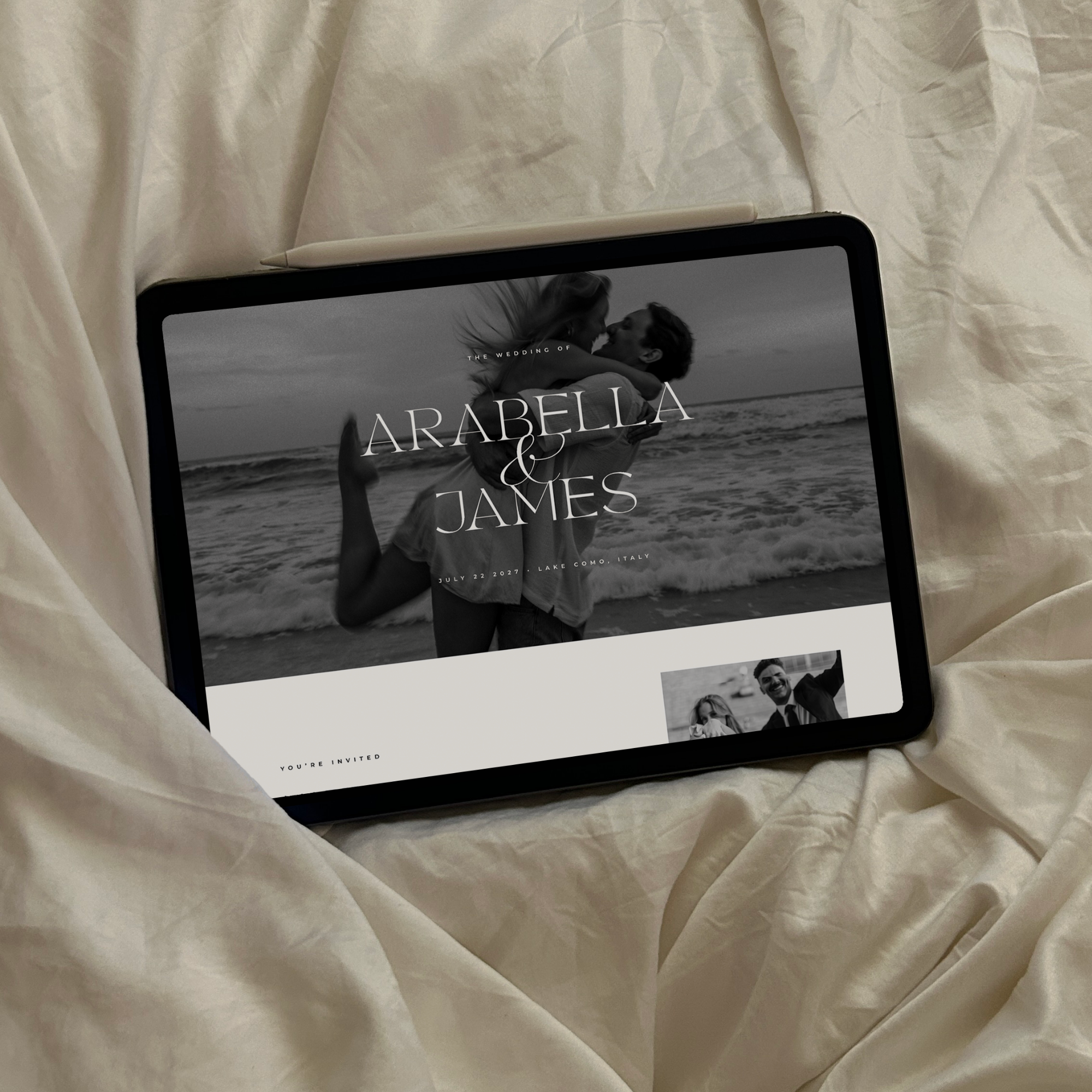 Elegant Minimal Wedding Website Template with RSVP