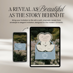Heirloom Lace & Swan Wedding Website Template with RSVP (Blue & Pink)