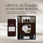 Old Money Wedding Website Template with RSVP (Burgundy)