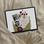 Save The Date Wedding Website Template (Envelope 06 - Chartreuse, Pink + Burgundy)