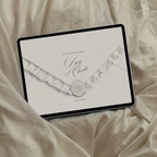 Lace Heart Save The Date Website Template (Lace 03 - Ivory)