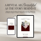 Save The Date Wedding Website Template (Burgundy & Ivory)