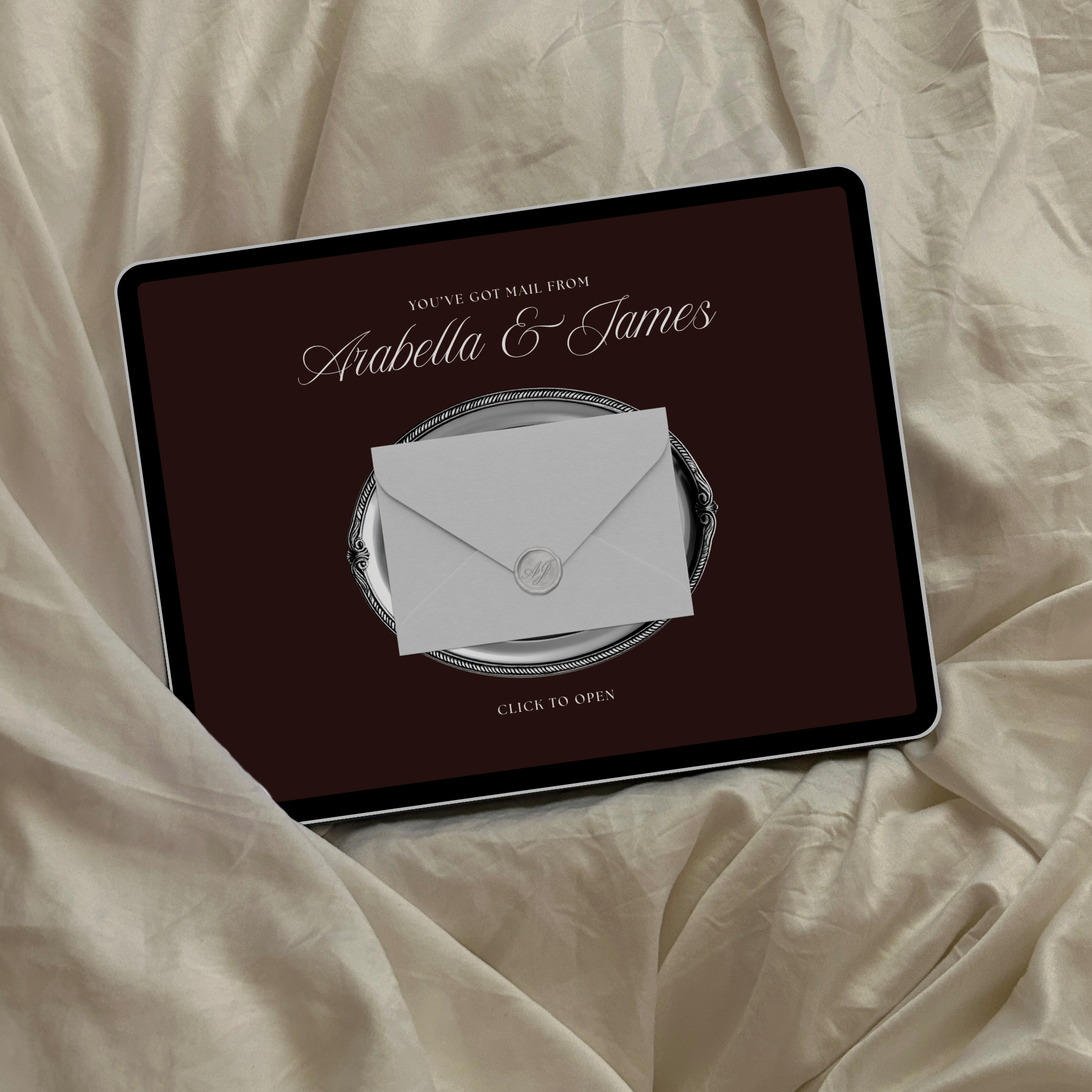 Old Money Save The Date Website Template (Burgundy)