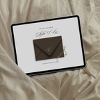 Save The Date Wedding Website Template (Envelope 06 - Brown + Ivory)