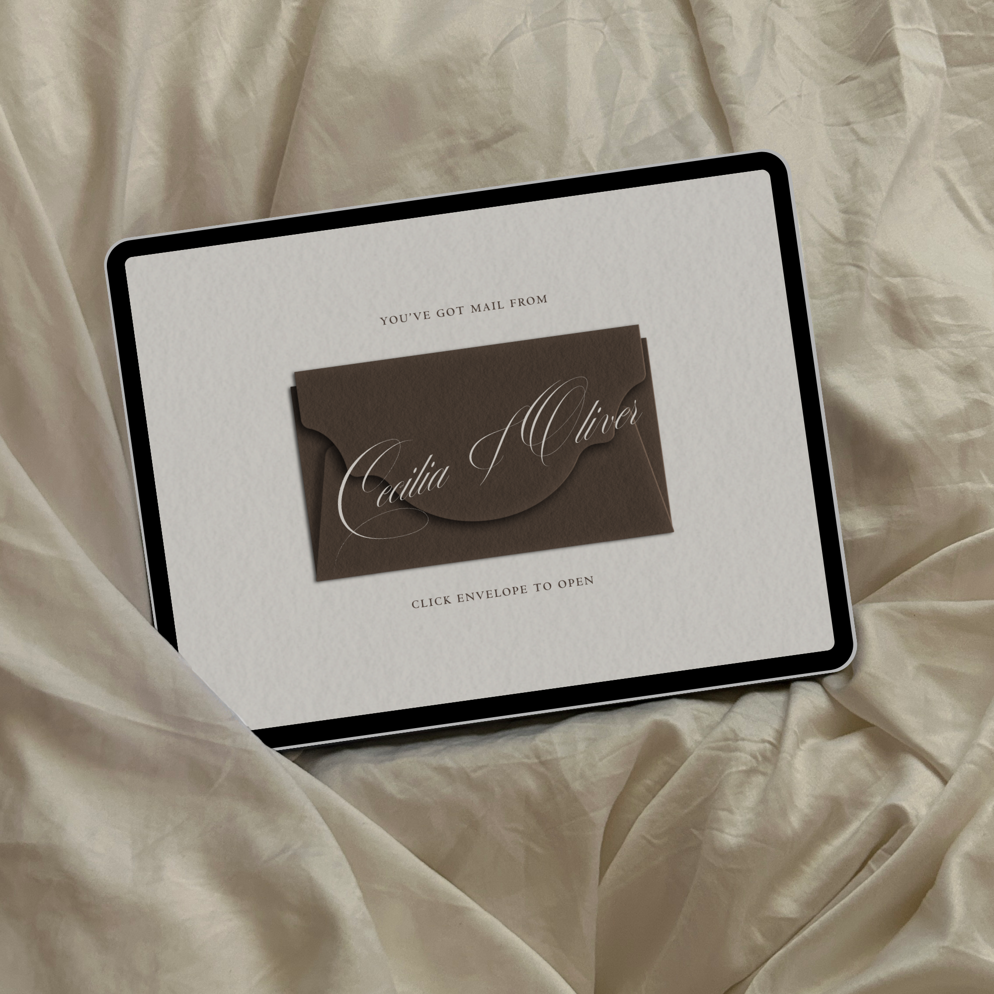 Save The Date Website Template (Vintage 01 - Brown Ivory)